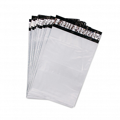 Курьер-пакет пэ с карманом, 240х320+40 мм, 50 мкм