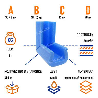 Защитный уголок U, 25х35 мм