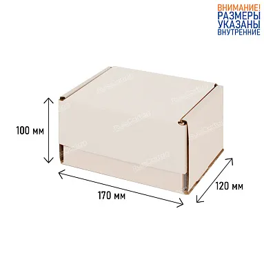 Почтовый короб тип "Ж", 170х120х100 мм, Т-23 белый/бурый