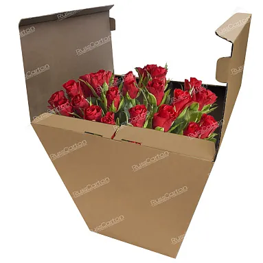 Картонная коробка для цветов, 300х300х450х500х500 мм, бурый. У