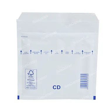 Белый крафт пакет с прослойкой, 20х17.5 см, CD