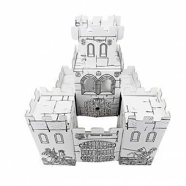Картонный домик-раскраска "Рыцарский замок" У