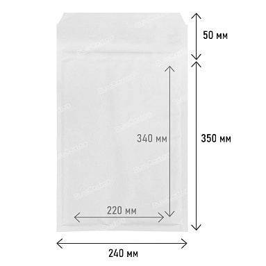Белый крафт пакет с прослойкой, 24х35 см, F-16