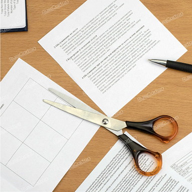 Ножницы STAFF 160 мм, ручки под янтарь