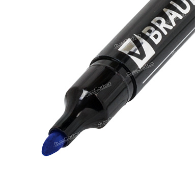 Маркер перманентный BRAUBERG "Contract", СИНИЙ, 3 мм