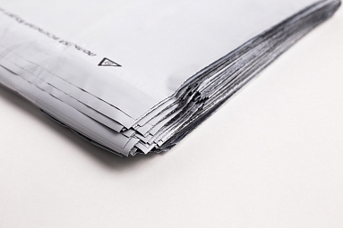 Курьерский пакет пэ с карманом, 330х510+50 мм. У