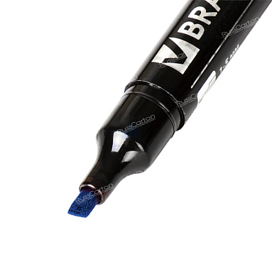 Маркер перманентный BRAUBERG "Contract", СИНИЙ,  1-5 мм. У