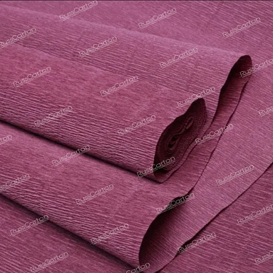 Бумага гофрированная темно-сливовая, 180 гр