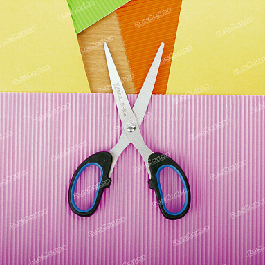 Ножницы BRAUBERG "Classic+", 160 мм, черно-синие