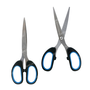 Ножницы BRAUBERG "Classic+", 160 мм, черно-синие