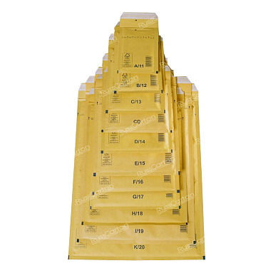 Бурый крафт пакет с прослойкой, 29х37 см, H/18-G