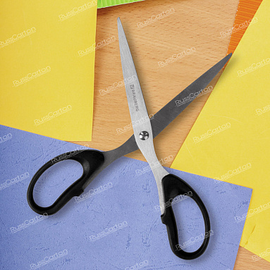 Ножницы BRAUBERG "Classic", 185 мм, чёрные