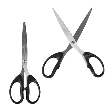 Ножницы BRAUBERG "Classic", 185 мм, чёрные