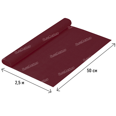 Бумага гофрированная бордовая, 180 гр