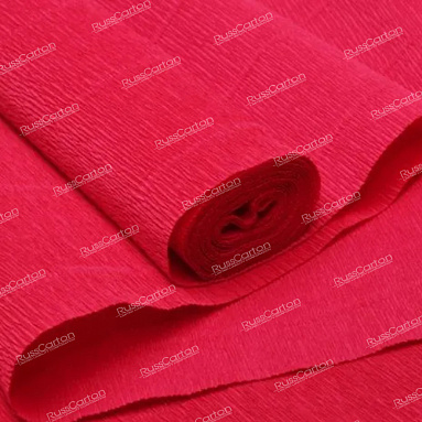 Бумага гофрированная ярко-красная, 180 гр