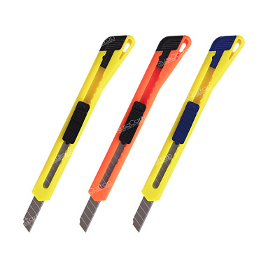 Нож канцелярский  BRAUBERG "Classic", 9 мм, фиксатор, корпус ассорти
