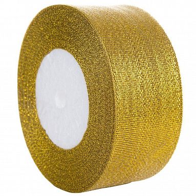 Лента парча золото, 50 мм х 22,86м