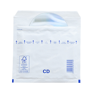 Белый крафт пакет с прослойкой, 20х17.5 см, CD