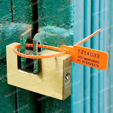 Пластиковая  пломба номерная, КП-255 мм	