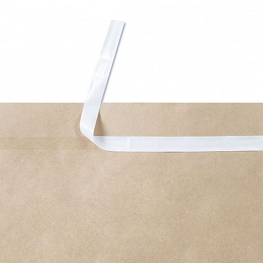 Крафт пакет заклеивающийся с прямоугольным дном, 33х12х8 см