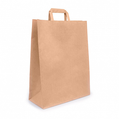 Крафт пакет с плоскими ручками, 45х35х15 см