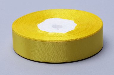 Лента атласная желтая, 20 мм х 22.86 м