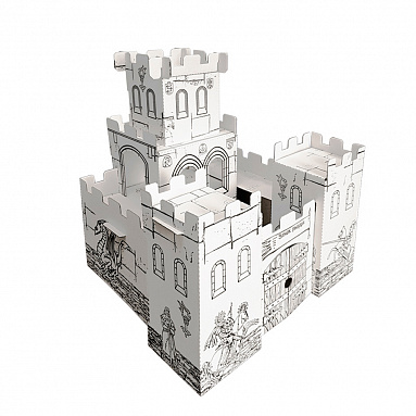 Картонный домик-раскраска "Рыцарский замок" У